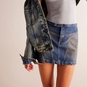 Free People Moto Mini Skirt Sz 30 (Sz 10)